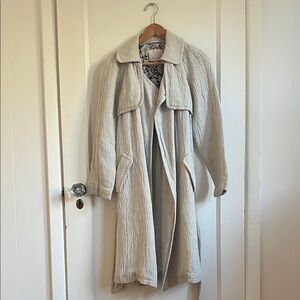 Rebecca Taylor Cream Trench Coat